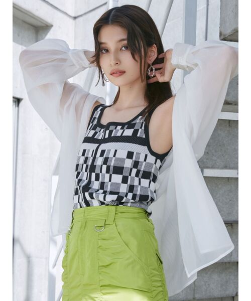 MURUA（ムルーア）の「ジオメタンクトップ（タンクトップ・レディース・ブラック/レッド/ピンク・FREE）」の14枚目の写真