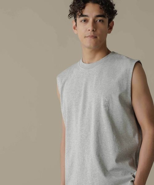 NANO universe(ナノユニバース)の「「NJ/CLUB」PARKSTOCK ベーシックタンクトップ(タンクトップ・メンズ・ホワイト/ブラック/ネイビー/グレー/オレンジ・S/M/L)」の4枚目の写真