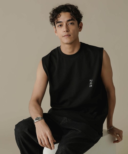 NANO universe(ナノユニバース)の「「NJ/CLUB」PARKSTOCK ベーシックタンクトップ(タンクトップ・メンズ・ホワイト/ブラック/ネイビー/グレー/オレンジ・S/M/L)」の3枚目の写真