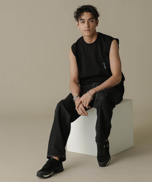 NANO universe(ナノユニバース)の「「NJ/CLUB」PARKSTOCK ベーシックタンクトップ(タンクトップ・メンズ・ホワイト/ブラック/ネイビー/グレー/オレンジ・S/M/L)」の13枚目の写真