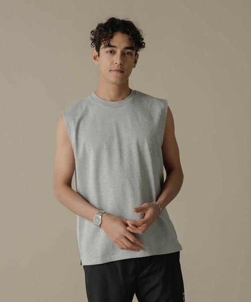 NANO universe(ナノユニバース)の「「NJ/CLUB」PARKSTOCK ベーシックタンクトップ(タンクトップ・メンズ・ホワイト/ブラック/ネイビー/グレー/オレンジ・S/M/L)」の16枚目の写真