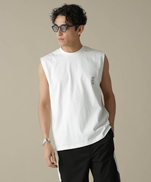 NANO universe(ナノユニバース)の「「NJ/CLUB」PARKSTOCK ベーシックタンクトップ(タンクトップ・メンズ・ホワイト/ブラック/ネイビー/グレー/オレンジ・S/M/L)」の6枚目の写真