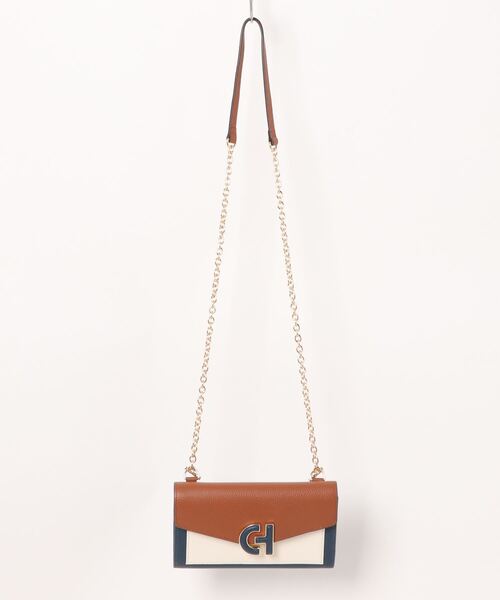 COLE HAAN / オーバーサオジクロージャーフォンケース/ショルダーバッグ/フェイクレザー/GLD COLE HAAN（コールハーン）の「オーバーサイズ クロージャー フォン