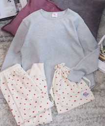 グラデーション花柄ルームウェア ルームウェア 花柄 上下セット 2点セット キャミパジャマ 体型