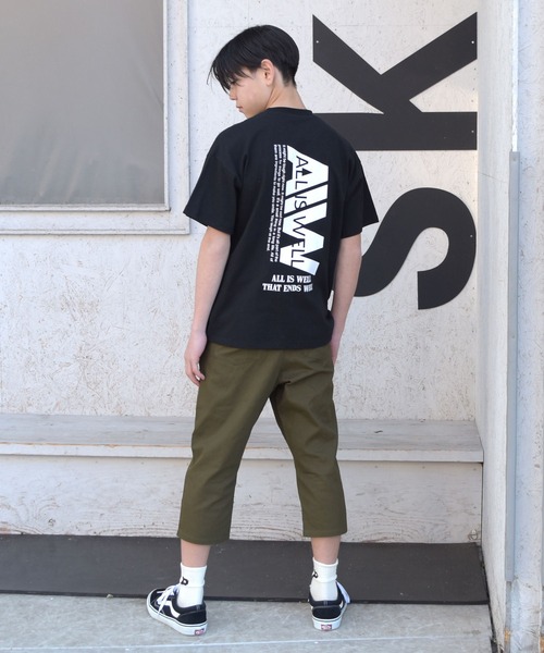 GLAZOS(グラソス)の「【大人向けサイズあり】【プチプラ】アソートバックロゴ半袖Tシャツ(Tシャツ/カットソー・キッズ・ホワイト/ベージュ/ネイビー/カーキ/ブラック/ブルー/グレー・130cm/140cm/150cm/160cm/170cm)」の22枚目の写真