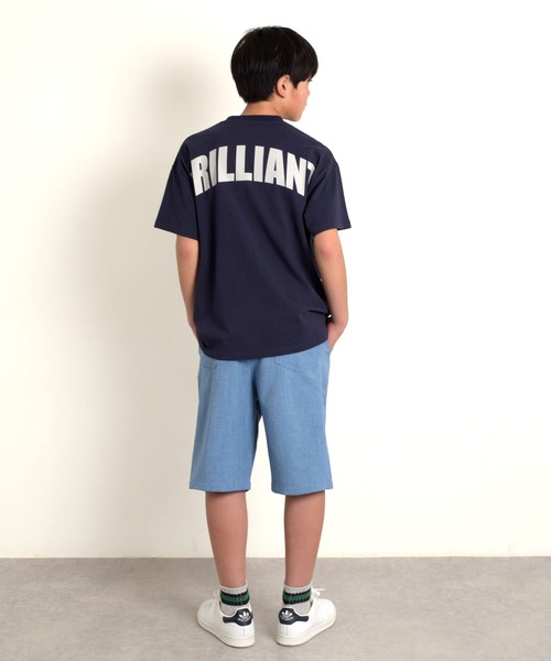 GLAZOS(グラソス)の「【大人向けサイズあり】【プチプラ】アソートバックロゴ半袖Tシャツ(Tシャツ/カットソー・キッズ・ホワイト/ベージュ/ネイビー/カーキ/ブラック/ブルー/グレー・130cm/140cm/150cm/160cm/170cm)」の8枚目の写真