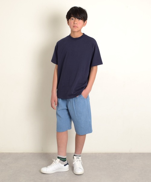 GLAZOS(グラソス)の「【大人向けサイズあり】【プチプラ】アソートバックロゴ半袖Tシャツ(Tシャツ/カットソー・キッズ・ホワイト/ベージュ/ネイビー/カーキ/ブラック/ブルー/グレー・130cm/140cm/150cm/160cm/170cm)」の9枚目の写真