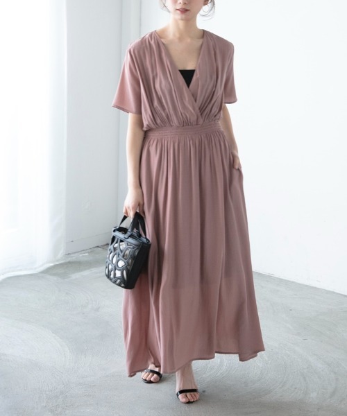 新品　エムドゥ　M.deux ロングワンピース　カシュクール女神ワンピース カシュクール女神ワンピース｜ONE-PIECE｜レディース