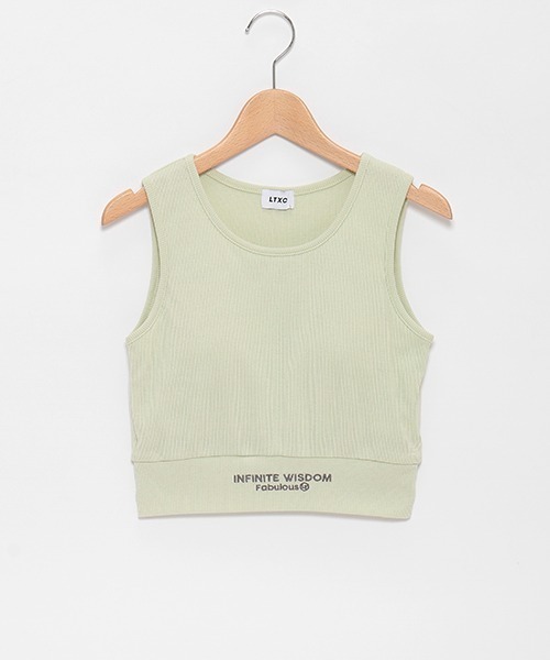 LOVETOXIC（ラブトキシック）の「【LTXC】【吸水速乾】クロップドタンクトップ（タンクトップ・キッズ・オフホワイト/ブラック/ラベンダー/ライトグリーン・L/S/M）」の13枚目の写真