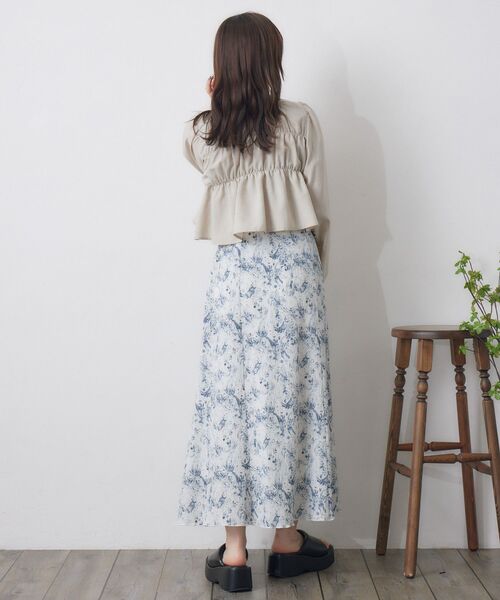 RETRO GIRL(レトロガール)の「フロントリボンBL(シャツ/ブラウス・レディース・ブルー/オフホワイト/ベージュ・FREE)」の4枚目の写真