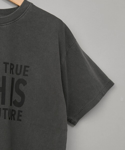 coen（コーエン）の「ピグメントアソートロゴプリントTシャツ（Tシャツ/カットソー・レディース・オフホワイト/ダークグレー/ネイビー・M/L）」の4枚目の写真