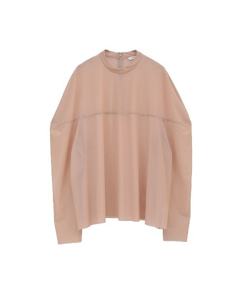 CLANE(クラネ)の「CLANE/クラネ/SHEER MESH CURVE SLEEVE TOP(Tシャツ/カットソー・レディース・アイボリー/ブラック/ピンク・1)」の3枚目の写真