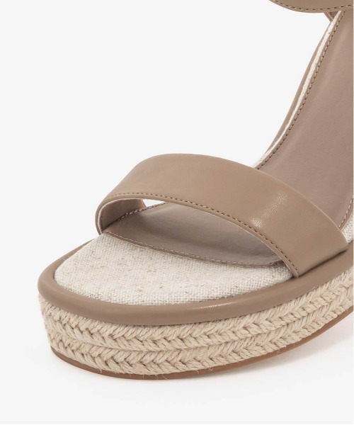 RANDA（ランダ）の「スムースピース ウェッジサンダル（サンダル・レディース・ブラック/グレイッシュベージュ/クリーム・S/L/M/LL）」の14枚目の写真