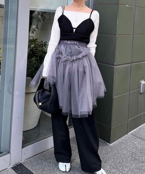 byYOUANCE（バイユアンス）の「ふくれジャガードリボンビスチェ（ベスト・レディース・ブラック・FREE）」の19枚目の写真