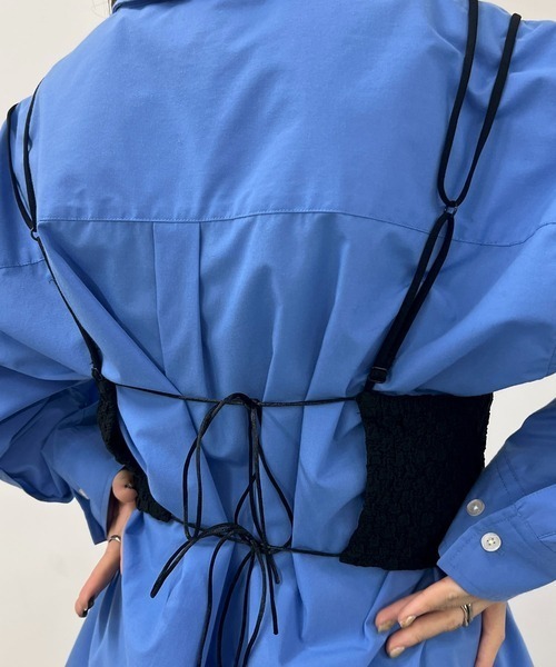 byYOUANCE（バイユアンス）の「ふくれジャガードリボンビスチェ（ベスト・レディース・ブラック・FREE）」の12枚目の写真