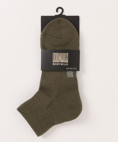 BODY WILD（ボディーワイルド）の「BODY WILD/ボディワイルド カラーリブソックス ショート丈（ソックス/靴下・メンズ・ホワイト系その他/ピンク/ブラック/カーキ・25-27CM）」の3枚目の写真