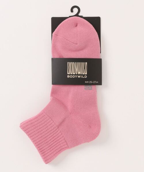 BODY WILD（ボディーワイルド）の「BODY WILD/ボディワイルド カラーリブソックス ショート丈（ソックス/靴下・メンズ・ホワイト系その他/ピンク/ブラック/カーキ・25-27CM）」の4枚目の写真
