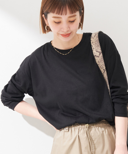 B.C STOCK（ベーセーストック）の「シアールーズTEE（Tシャツ/カットソー・レディース・ホワイト/ピンク/ブラック・FREE）」の2枚目の写真