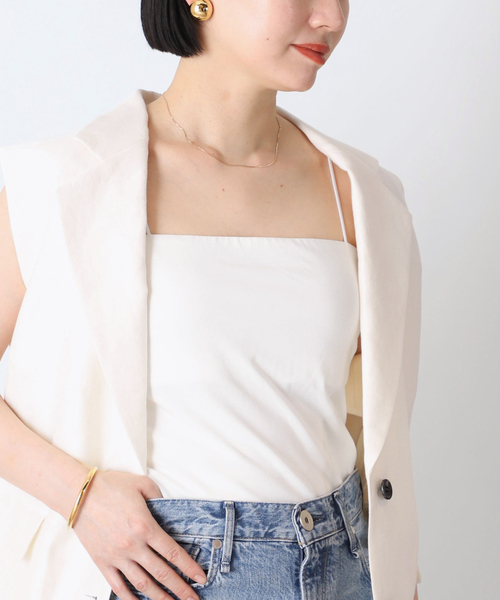 VERMEIL par iena(ヴェルメイユパーイエナ)の「Minimal bare bra top(その他アンダーウェア/インナー・レディース・ブラック/ホワイト・36/38)」の6枚目の写真