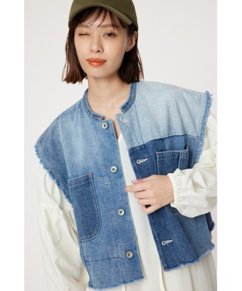 RODEO CROWNS WIDE BOWL（ロデオクラウンズワイドボウル）の「リメイクデニムベスト（ベスト・レディース・ブルー・FREE）」の15枚目の写真