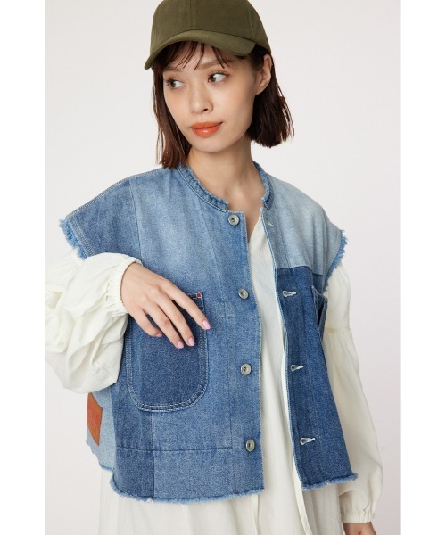 RODEO CROWNS WIDE BOWL（ロデオクラウンズワイドボウル）の「リメイクデニムベスト（ベスト・レディース・ブルー・FREE）」の16枚目の写真