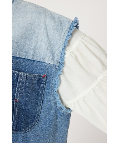 RODEO CROWNS WIDE BOWL（ロデオクラウンズワイドボウル）の「リメイクデニムベスト（ベスト・レディース・ブルー・FREE）」の4枚目の写真