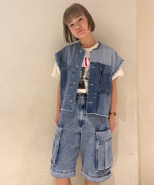 RODEO CROWNS WIDE BOWL（ロデオクラウンズワイドボウル）の「リメイクデニムベスト（ベスト・レディース・ブルー・FREE）」の20枚目の写真