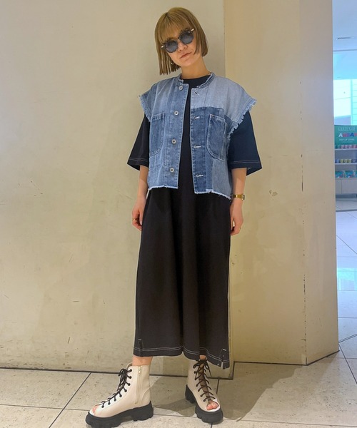 RODEO CROWNS WIDE BOWL（ロデオクラウンズワイドボウル）の「リメイクデニムベスト（ベスト・レディース・ブルー・FREE）」の19枚目の写真