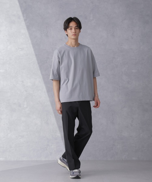 NANO universe（ナノユニバース）の「WEB限定 ヘビーウェイトワイドTシャツ 半袖（Tシャツ/カットソー・メンズ・チャコール/ブルーグレー/ホワイト/ベージュ系その他・S/M/L/XL）」の21枚目の写真