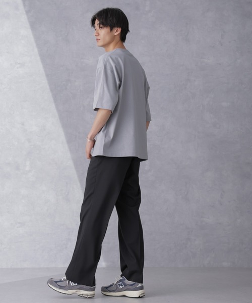 NANO universe（ナノユニバース）の「WEB限定 ヘビーウェイトワイドTシャツ 半袖（Tシャツ/カットソー・メンズ・チャコール/ブルーグレー/ホワイト/ベージュ系その他・S/M/L/XL）」の22枚目の写真