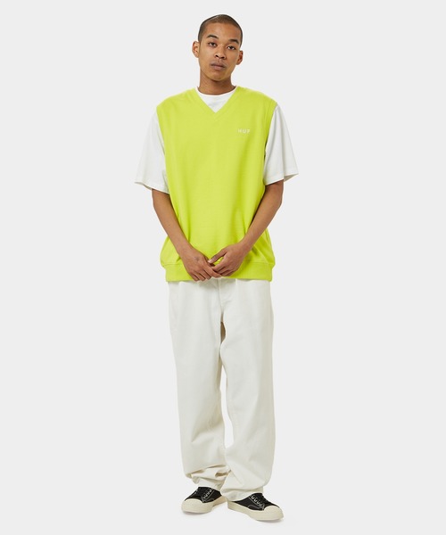 HUF（ハフ）の「OG LOGO FLEECE VEST / HUF ハフ ベスト 刺繍ロゴ（ベスト・メンズ・アッシュグレー/ブラック/ベージュ/ライム・SMALL/MEDIUM/LARGE/X-LARGE）」の19枚目の写真