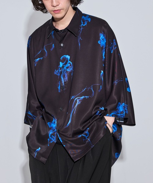 JUNRED（ジュンレッド）の「【 新色追加 】ドレープビッグポンチョシャツ（シャツ/ブラウス・メンズ・グレー/ホワイト/ブラック/カーキ/ホワイト系その他/ブラック系その他/チャコールグレー/ピンク系その他2・L/S/M）」の9枚目の写真