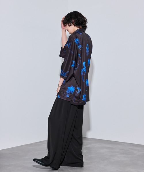 JUNRED（ジュンレッド）の「【 新色追加 】ドレープビッグポンチョシャツ（シャツ/ブラウス・メンズ・グレー/ホワイト/ブラック/カーキ/ホワイト系その他/ブラック系その他/チャコールグレー/ピンク系その他2・L/S/M）」の12枚目の写真