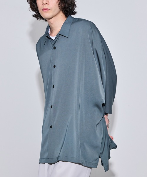 JUNRED（ジュンレッド）の「【 新色追加 】ドレープビッグポンチョシャツ（シャツ/ブラウス・メンズ・グレー/ホワイト/ブラック/カーキ/ホワイト系その他/ブラック系その他/チャコールグレー/ピンク系その他2・L/S/M）」の20枚目の写真