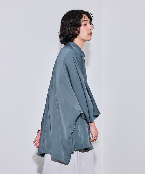 JUNRED（ジュンレッド）の「【 新色追加 】ドレープビッグポンチョシャツ（シャツ/ブラウス・メンズ・グレー/ホワイト/ブラック/カーキ/ホワイト系その他/ブラック系その他/チャコールグレー/ピンク系その他2・L/S/M）」の21枚目の写真