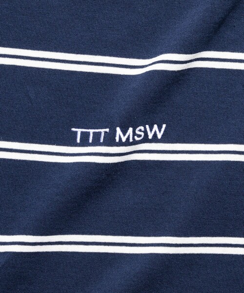 TTT MSW ボーダー　Tシャツ　ポーカーズttt_msw アツム　ネイビー TTT MSW ボーダー Tシャツ ポーカーズttt_msw アツム ネイビー