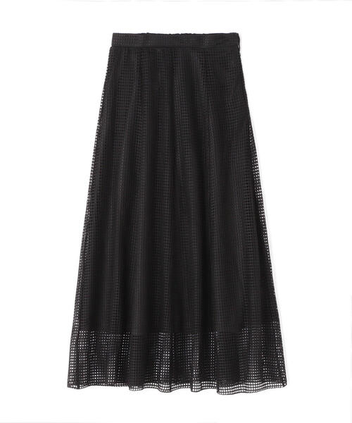 N.（N. Natural Beauty Basic）（エヌエヌナチュラルビューティーベーシック）の「◆メッシュパネルスカート（スカート・レディース・ホワイト/ブラック・MEDIUM）」の16枚目の写真