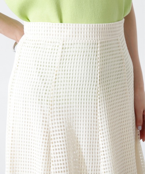 N.（N. Natural Beauty Basic）（エヌエヌナチュラルビューティーベーシック）の「◆メッシュパネルスカート（スカート・レディース・ホワイト/ブラック・MEDIUM）」の12枚目の写真
