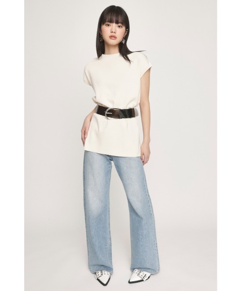 SLY（スライ）の「CLEAR THICK BELT クリア シック ベルト（ベルト・レディース・ライトブラック・FREE）」の2枚目の写真