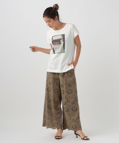 BAYFLOW（ベイフロー）の「フェードシルケットフォトＴ（Tシャツ/カットソー・レディース・ライトブルー/モカ/オフホワイト・FREE）」の21枚目の写真