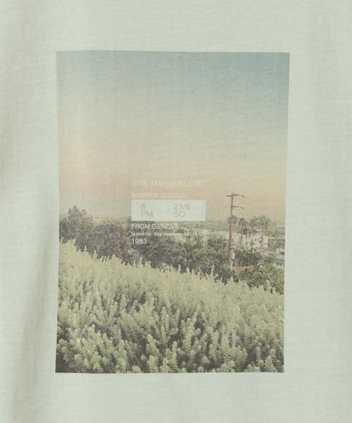 BAYFLOW（ベイフロー）の「フェードシルケットフォトＴ（Tシャツ/カットソー・レディース・ライトブルー/モカ/オフホワイト・FREE）」の14枚目の写真