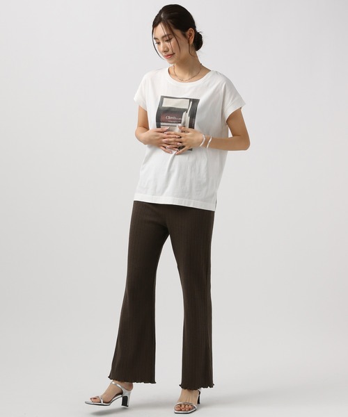 BAYFLOW（ベイフロー）の「フェードシルケットフォトＴ（Tシャツ/カットソー・レディース・ライトブルー/モカ/オフホワイト・FREE）」の4枚目の写真