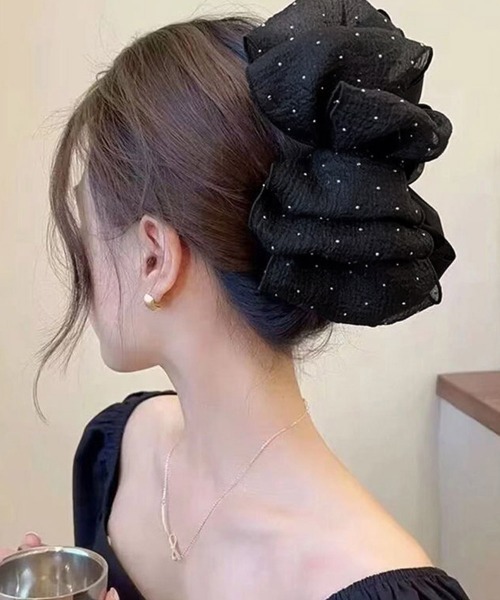 Miniministore（ミニミニストア）の「バンスクリップ 大きめ ヘアアクセサリー（バレッタ/ヘアクリップ・レディース・ブラック/アイボリー・FREE）」の12枚目の写真