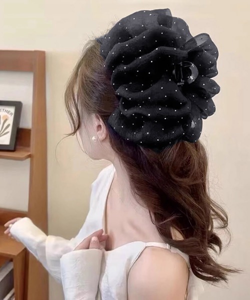 Miniministore（ミニミニストア）の「バンスクリップ 大きめ ヘアアクセサリー（バレッタ/ヘアクリップ・レディース・ブラック/アイボリー・FREE）」の13枚目の写真