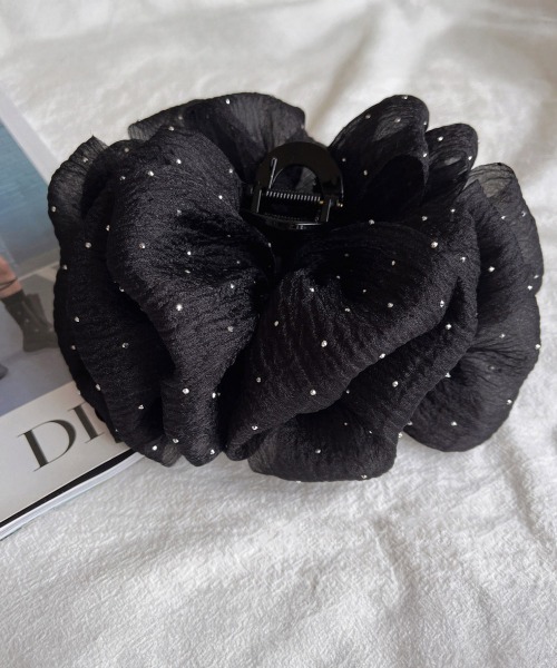 Miniministore（ミニミニストア）の「バンスクリップ 大きめ ヘアアクセサリー（バレッタ/ヘアクリップ・レディース・ブラック/アイボリー・FREE）」の3枚目の写真