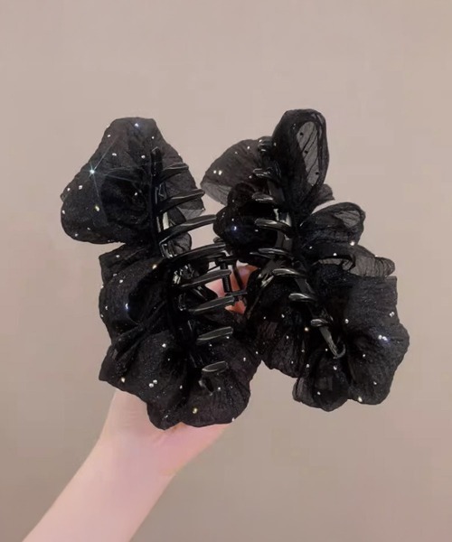 Miniministore（ミニミニストア）の「バンスクリップ 大きめ ヘアアクセサリー（バレッタ/ヘアクリップ・レディース・ブラック/アイボリー・FREE）」の4枚目の写真