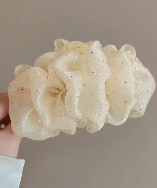 Miniministore（ミニミニストア）の「バンスクリップ 大きめ ヘアアクセサリー（バレッタ/ヘアクリップ・レディース・ブラック/アイボリー・FREE）」の8枚目の写真