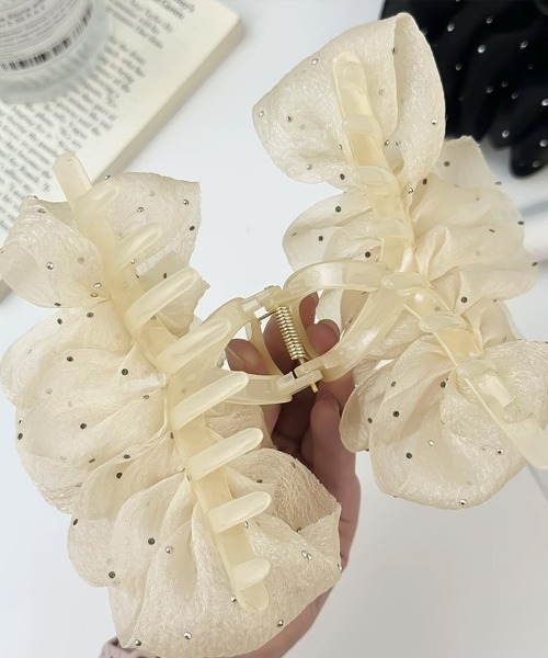 Miniministore（ミニミニストア）の「バンスクリップ 大きめ ヘアアクセサリー（バレッタ/ヘアクリップ・レディース・ブラック/アイボリー・FREE）」の10枚目の写真