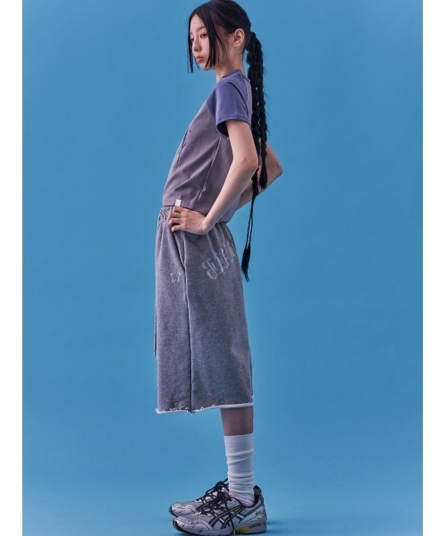 FANCY CLUB（ファンシークラブ）の「A'GEM/9 × .kom 『 FANCY CLUB/ファンシークラブ』 SPOOKY RAGLAN TEE/ラグラン 半袖カットソー（Tシャツ/カットソー・レディース・ピンク/グレー・FREE）」の8枚目の写真