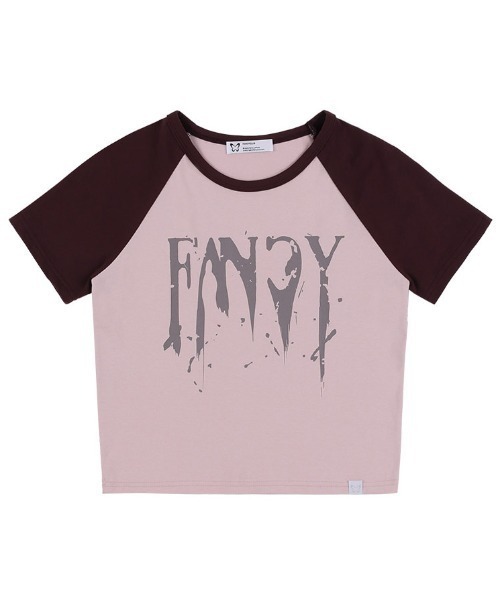 FANCY CLUB（ファンシークラブ）の「A'GEM/9 × .kom 『 FANCY CLUB/ファンシークラブ』 SPOOKY RAGLAN TEE/ラグラン 半袖カットソー（Tシャツ/カットソー・レディース・ピンク/グレー・FREE）」の16枚目の写真